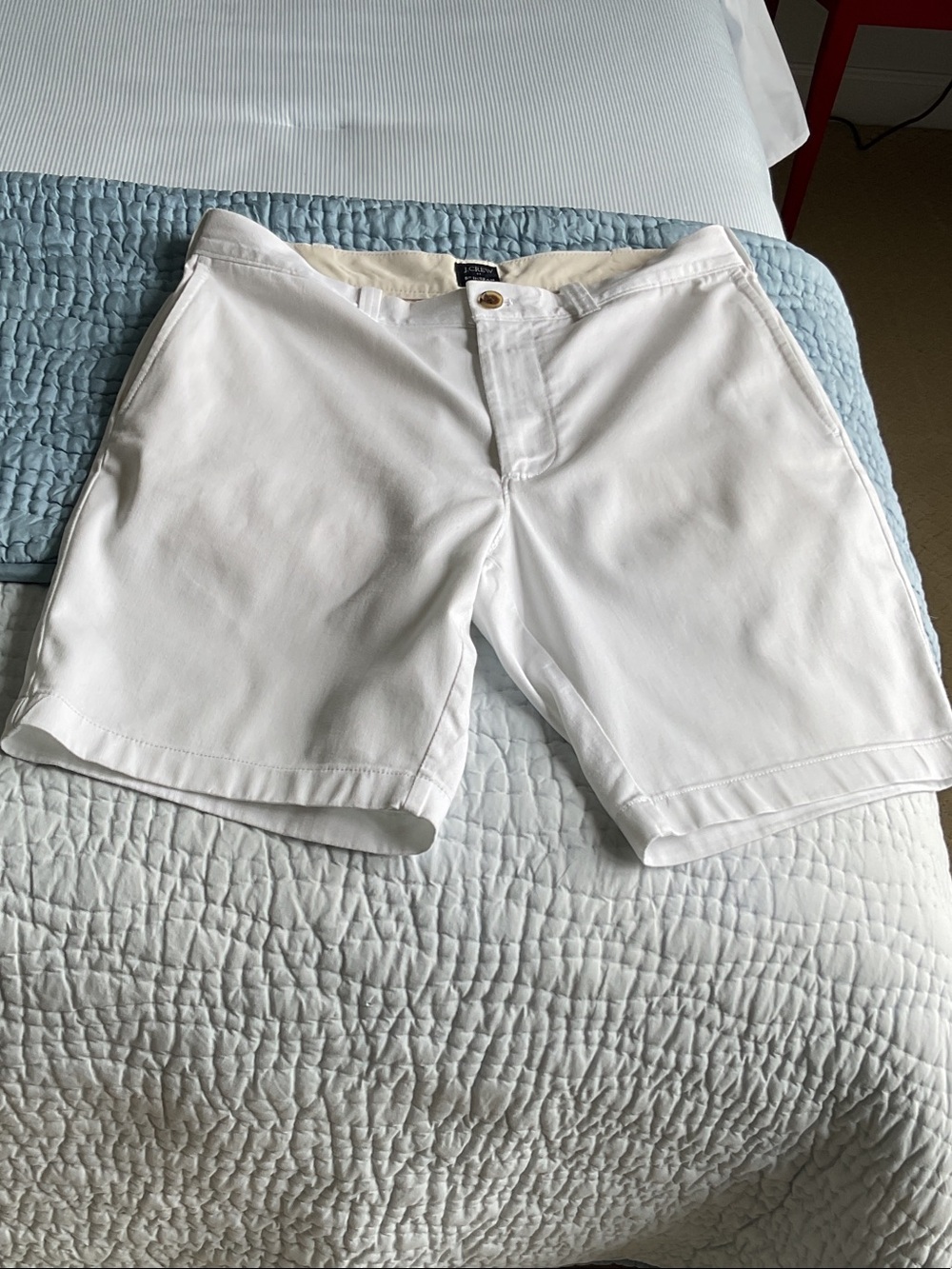 J. Crew White Flat-Front 32” Men's Shorts